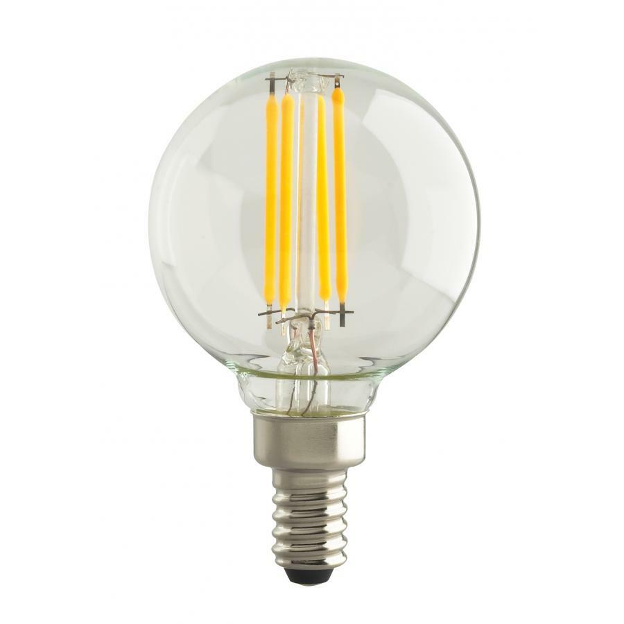 4 Watt G16 LED - Clear - Candelabra Base - 2700K - 350 Lumens - 120 Volts