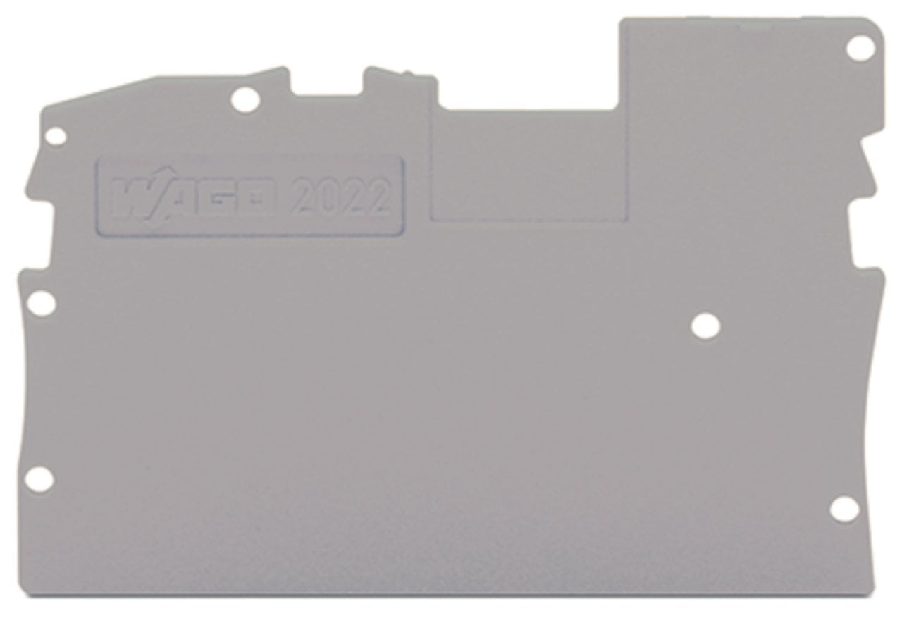 End and intermediate plate; 1 mm thick; gray