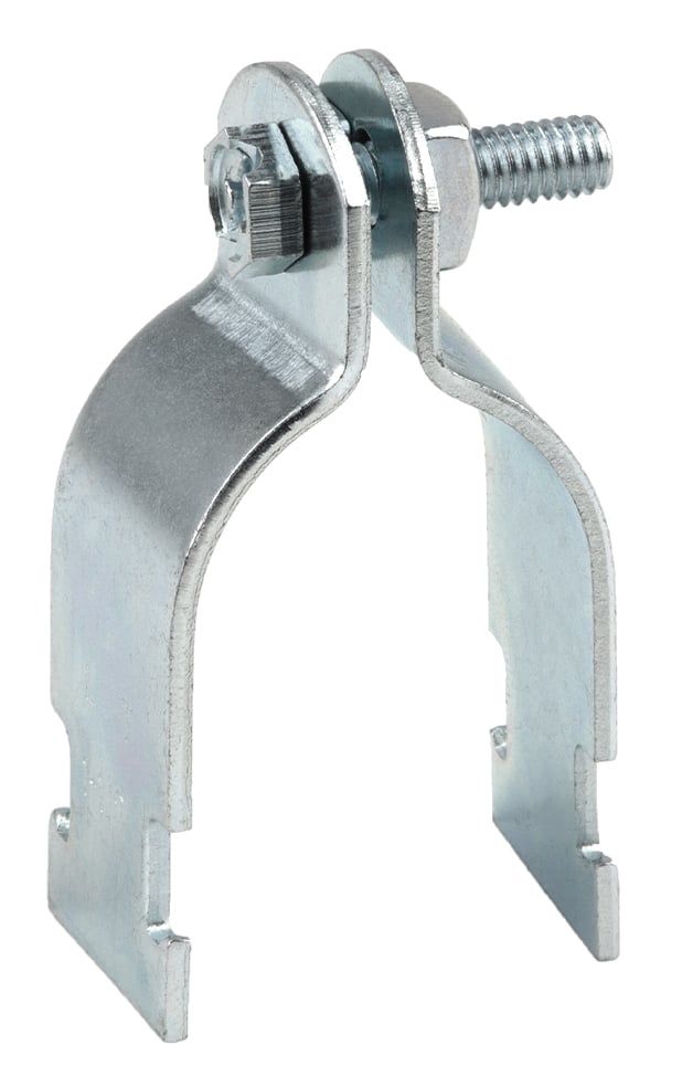 Strut Clamp, Steel material, Electrogalvanized Finish, 4" Rigid Size