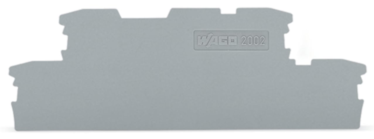End and intermediate plate; 1 mm thick; gray