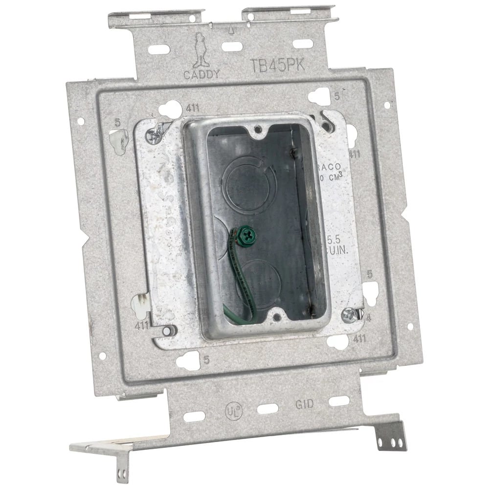 Box Mounting Plate w/Far Side Support on Stud Assembly, 4" Box, SG 3/4" DP MR