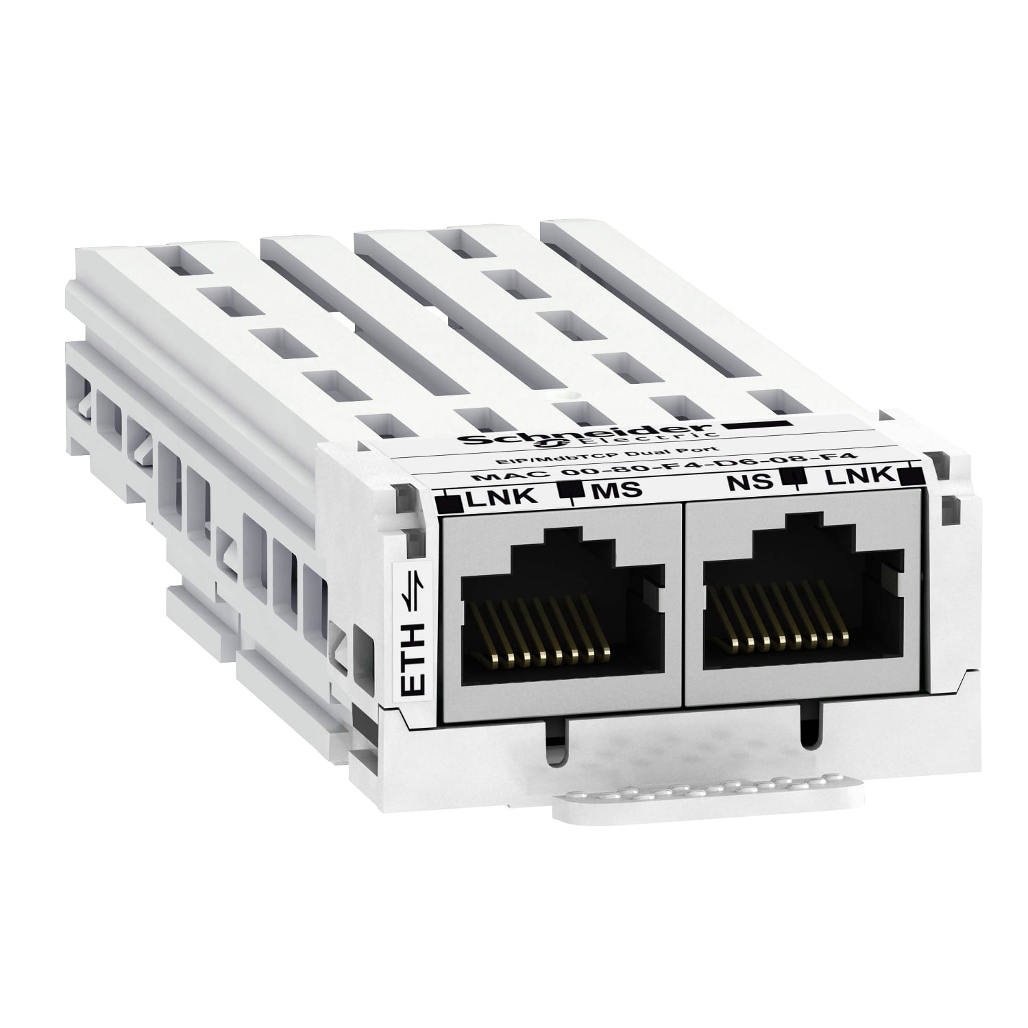 communication module EtherNet IP Modbus TCP, 10 or 100Mbps, 2 x RJ45 connectors