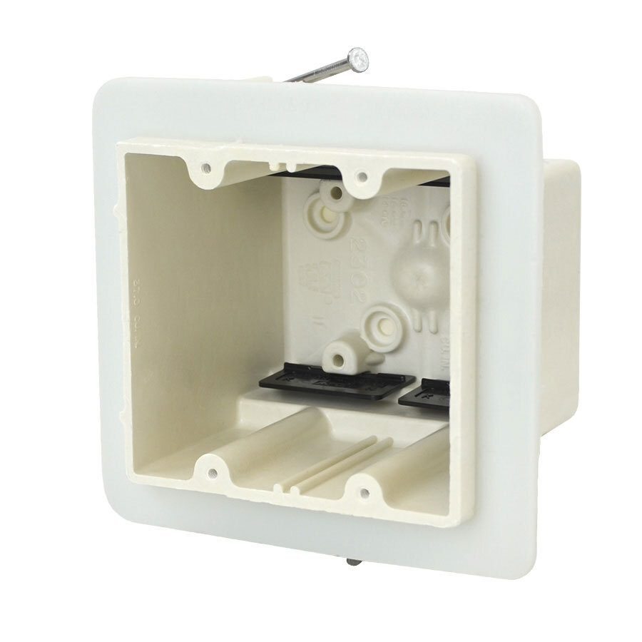 2-Gang Vapor Seal/Air-Sealed Switch Box; 3-7/16 Inch Depth, Thermoset-Fiberglass Reinforced Polyester, 37 Cubic-Inch, Beige/Tan