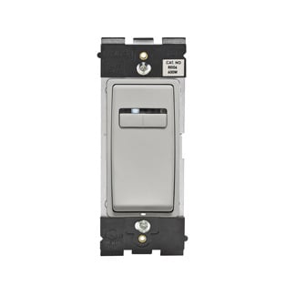 Leviton Renu  Universal Dimmer REL06-WW for Single Pole, 3-Way or More Applications, 600W-120VAC Incandescent, 600VA-120VAC MLV and 300W-120VAC Dimmable LED and CFL, in Pebble Grey