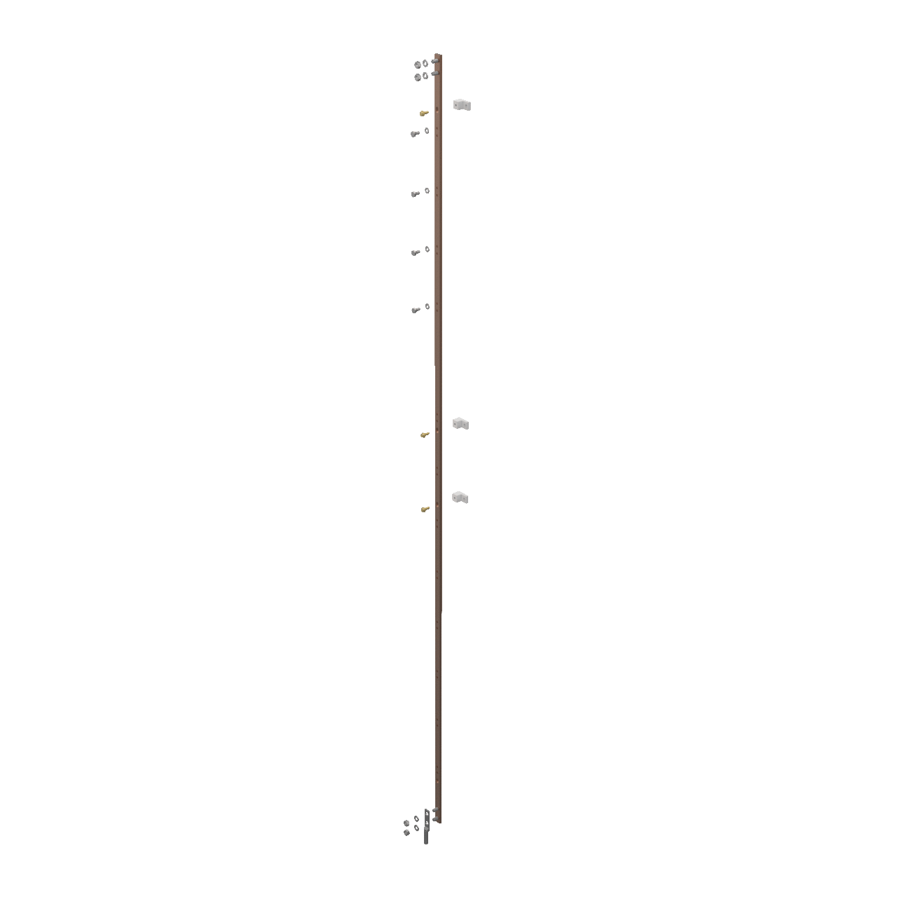 Vertical Ground Bar Kits, 0.625x36.00, Copper