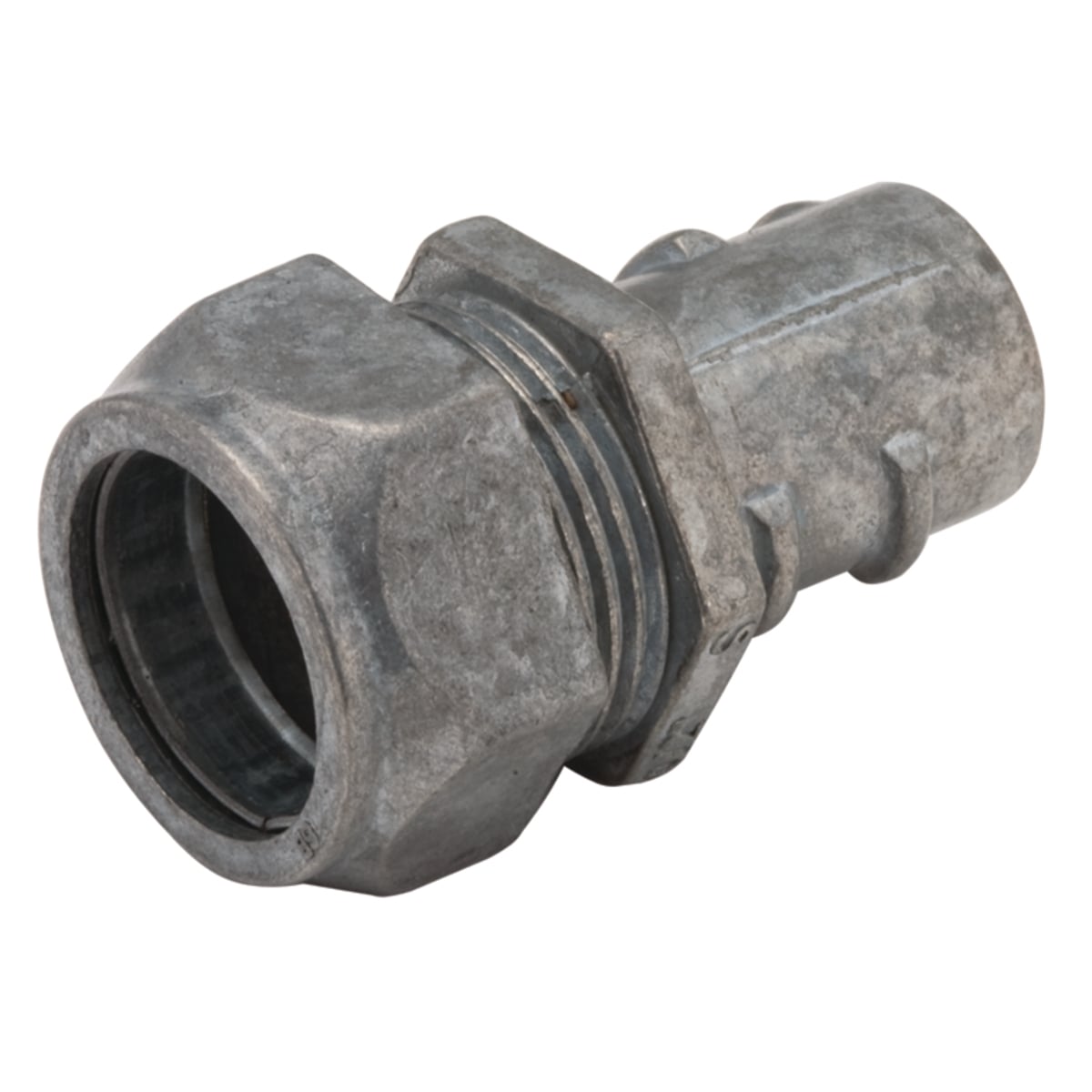 Flex to EMT Couplings, Screw-in/Compression Die Cast Zinc, 3/4 In.TradeSize