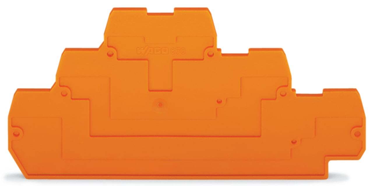 End and intermediate plate; 2 mm thick; gray