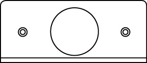 SGL GANG PLATE W/1.562 IN. OPNG
