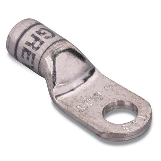 Heavy Duty Battery Connector, Copper Tin Plated Starter Lug, 2/0 Gauge Battery Cable, 5/16 Inch Stud Size, Die Color Code Orange
