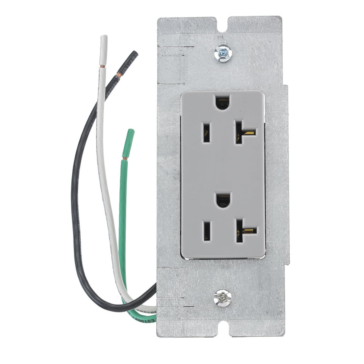 Concrete, Access, Wood Concrete, Access, Wood Floorboxes, Recessed, 2, 4, & 6-Gang Series, Pre-Wired Device Plate, DR20GRY with 18" Stranded Wire