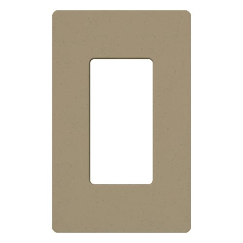 Claro Wallplate, Satin Finish, Single-gang in mocha stone
