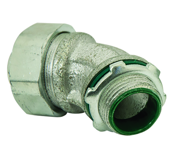 1-1/4" Screw On Liquid Tight 45 Degree- Insulated Throat