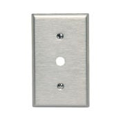 1-Gang .406-Inch Hole Device Telephone/Cable Wallplate, Strap Mount, Stainless Steel