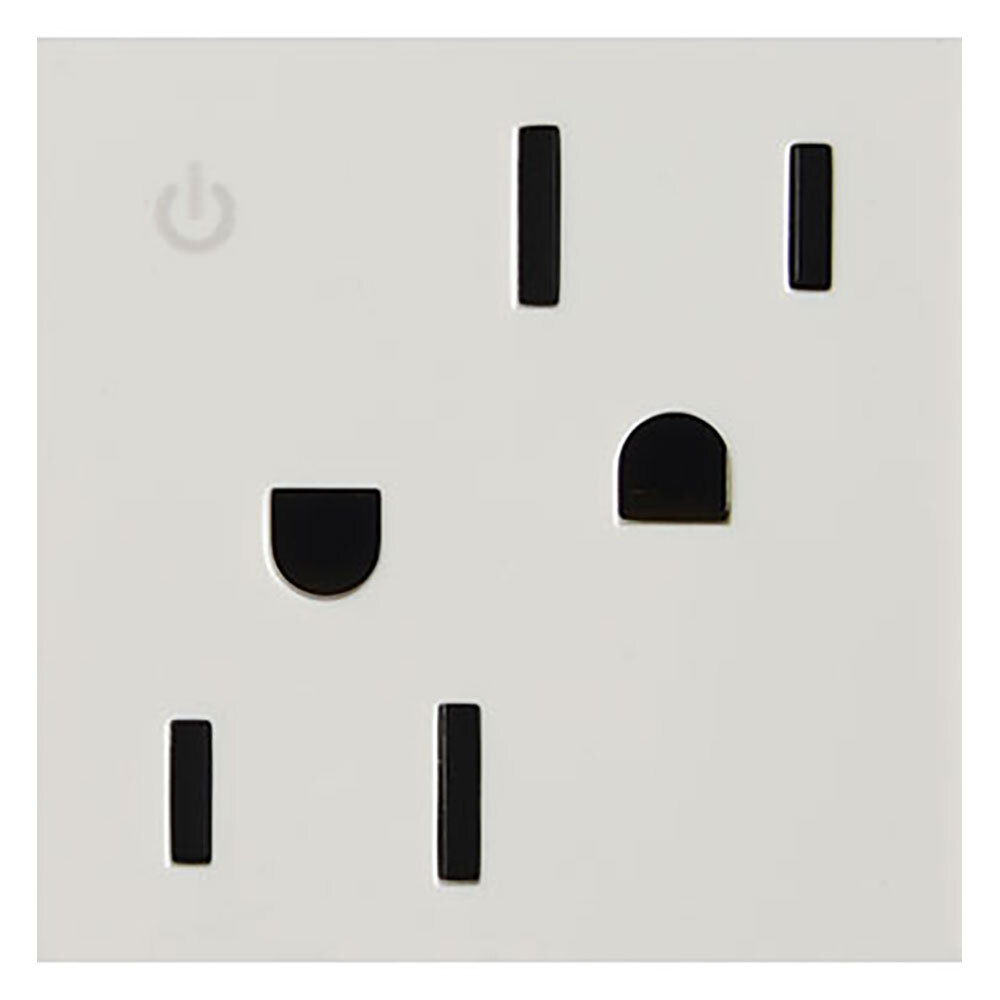 15A 125V Dual Control adorne Outlet White
