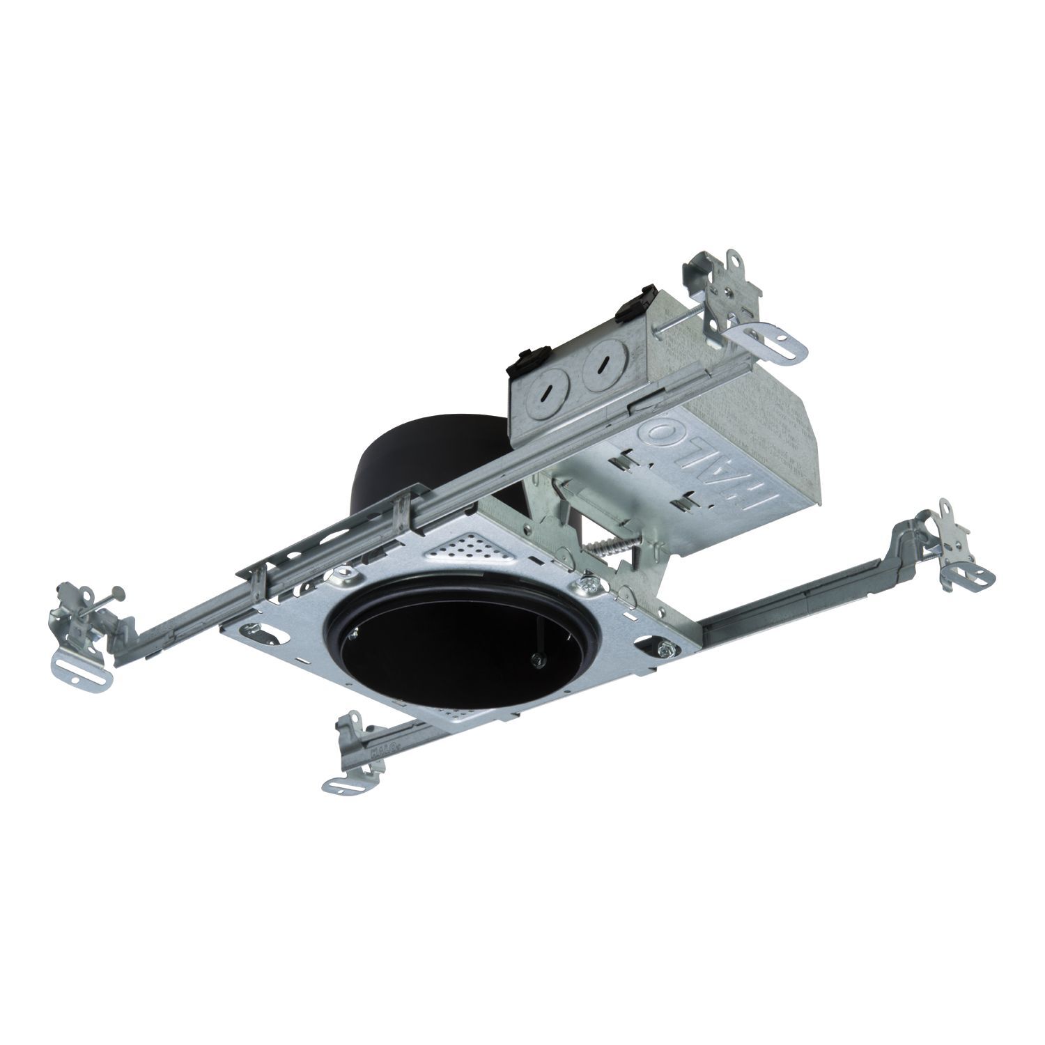 4" Round Pinhole, Diffuse Lens, 35 degree Tilt, Matte White with White Baffle