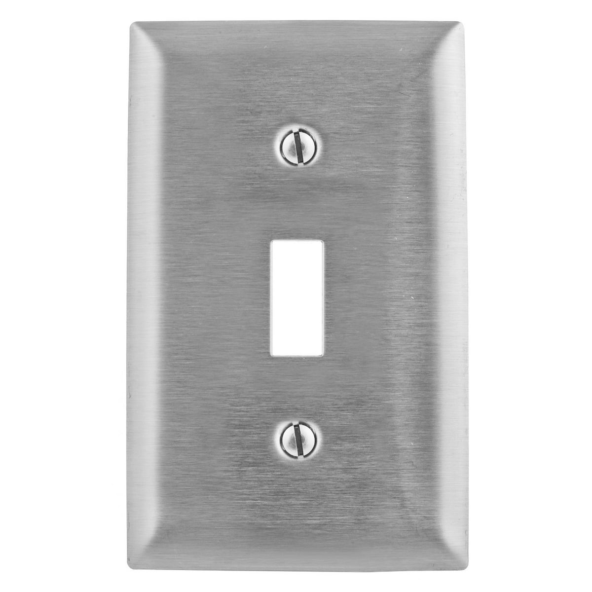 Wallplates and Boxes, Metallic Plates, 1- Gang, 1) Toggle Opening, Standard Size, Stainless Steel