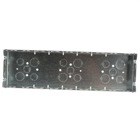Seven Gang Box, 126.5 Cubic Inches, 4-9/16 Inches Long x 15-15/16 Inches Wide x 1-13/16 Inches Deep, 1/2 Inch and 3/4 Inch Knockouts, Galvanized Steel, Welded Construction, For use with Conduit