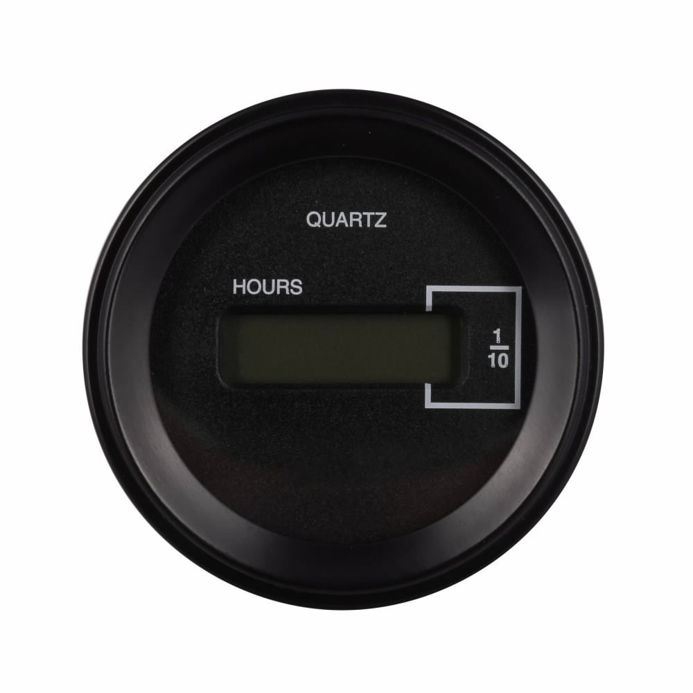 Eaton Elapsed Time Meter, Range: 0-99,999.9 hours, 12-48 Vdc/20-60 Vac, Round LCD