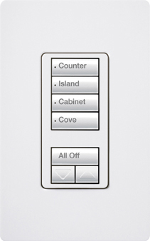 Lutron RadioRA 2 seeTouch LED+ Hybrid Keypad, 4 Scene with Raise/Lower - Black