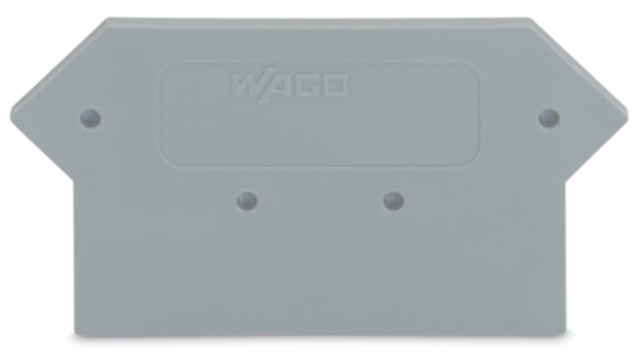 End and intermediate plate; 3 mm thick; gray