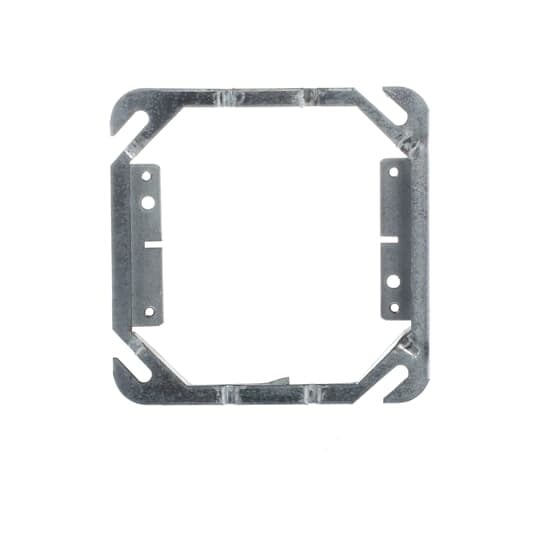 Two Gang Square-Cut Tile Wall Cover, 6 Cubic Inches, 4 Inch Square x 1/2 Inch Raised, Pre-Galvanized Steel, Square Corners Facilitate Tile Installation
