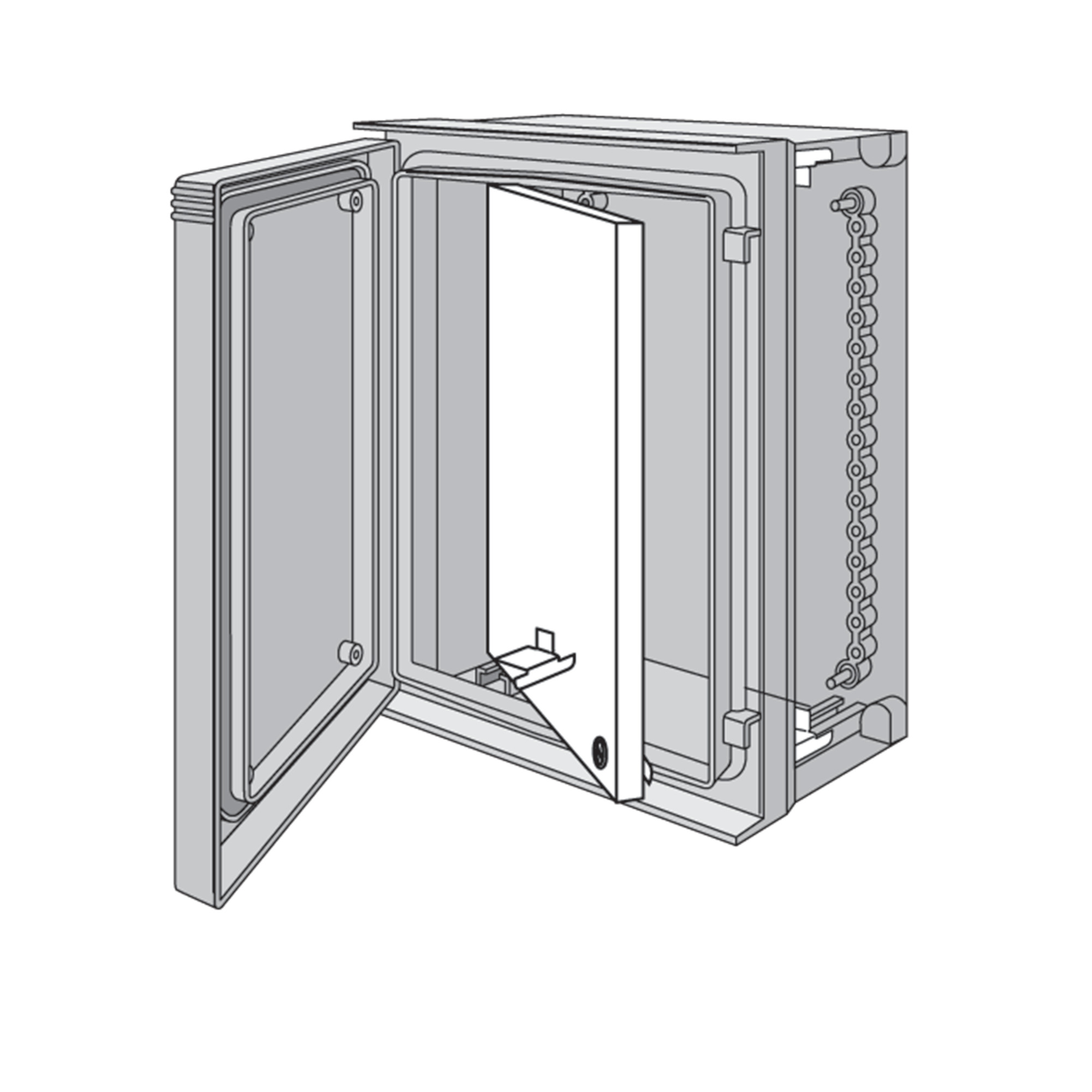 Ultrx Swing-Out Panel, fits 1025x825mm, White, Steel