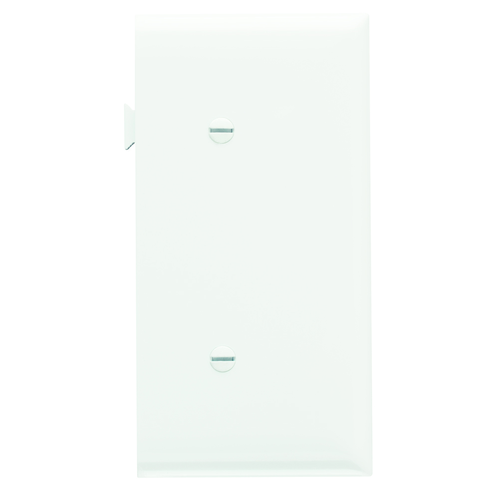 Sectional Wall Plate Semi-Jumbo Blank Strap Mounted End Section White