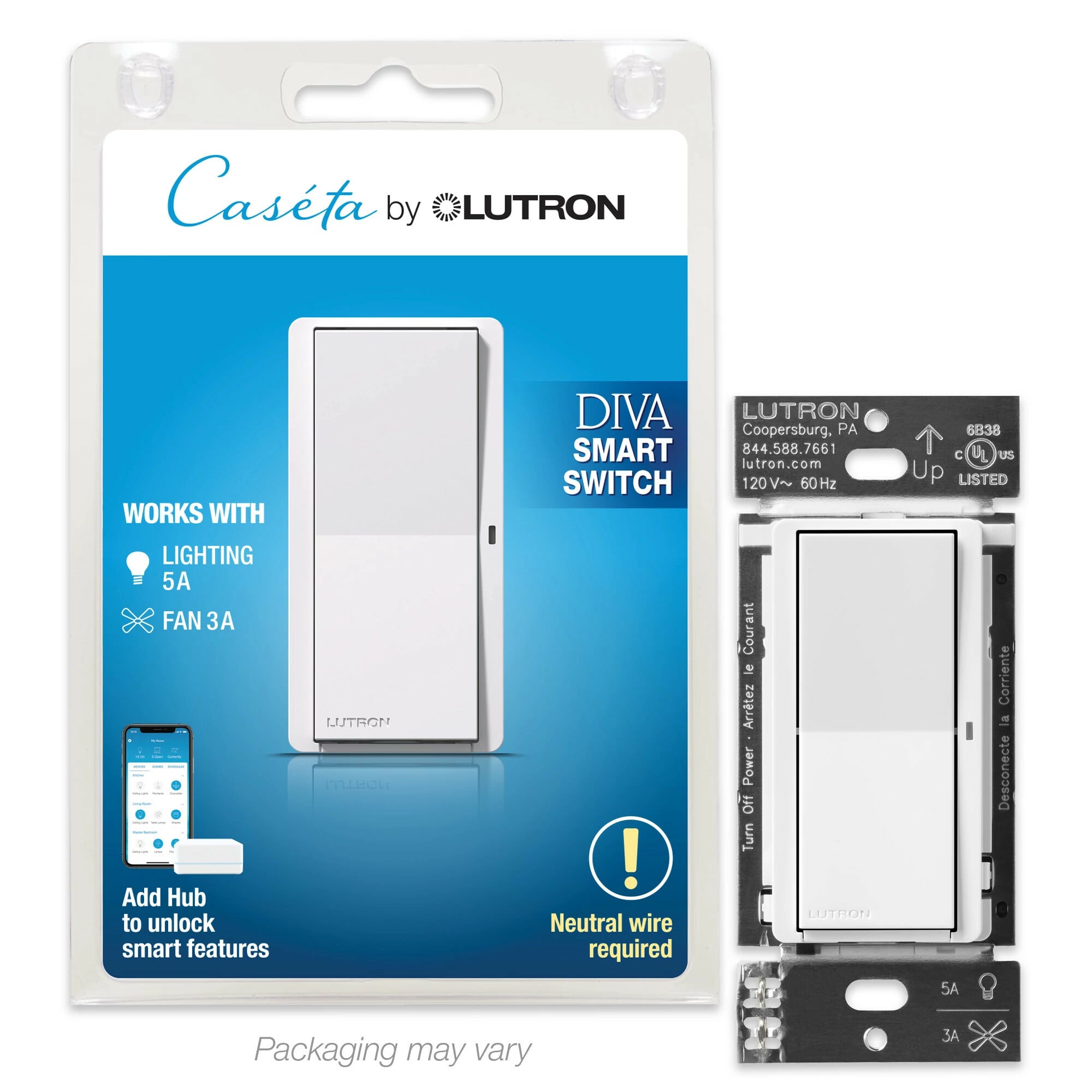 Lutron Claro Smart Switch for Casta Smart Lighting
