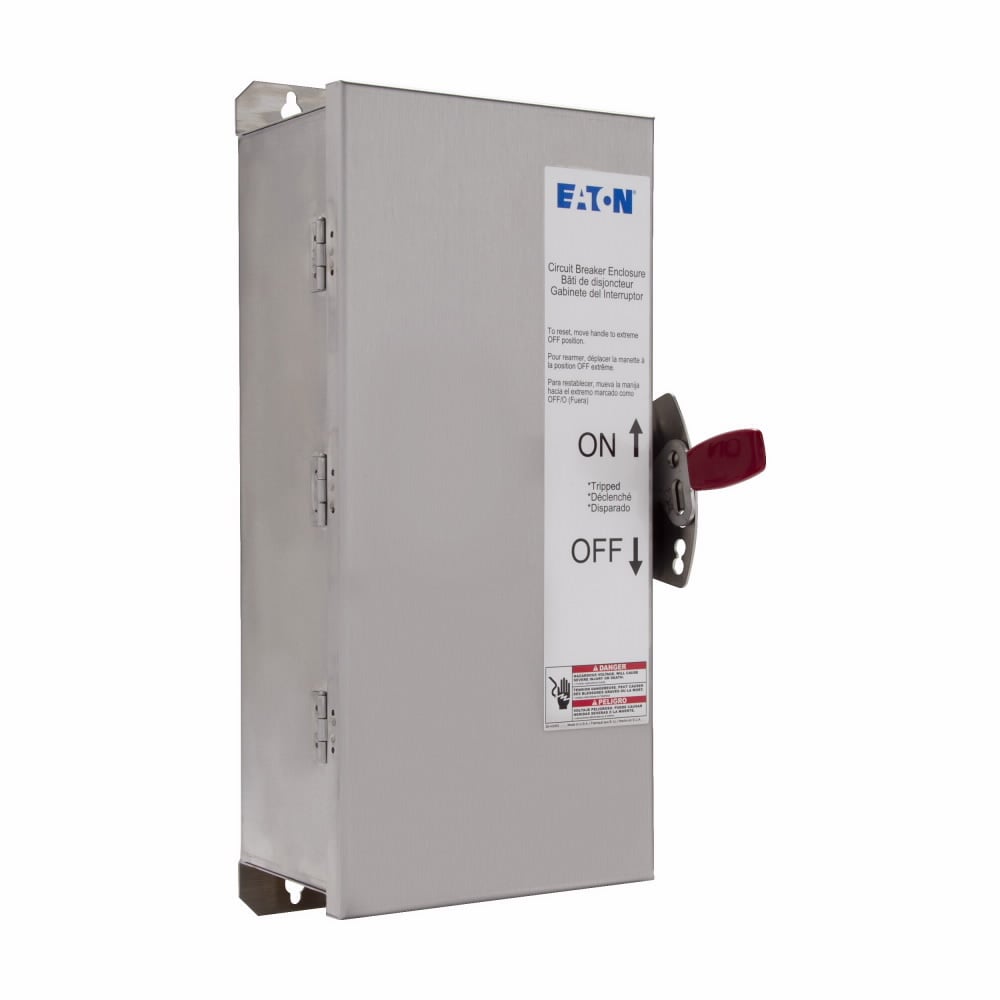 Eaton NEMA 4/4X, 5 circuit breaker enclosure, Stainless steel, Series C, NEMA 4/4X and 5, GD (two and three pool only), 15-100 A, Surface