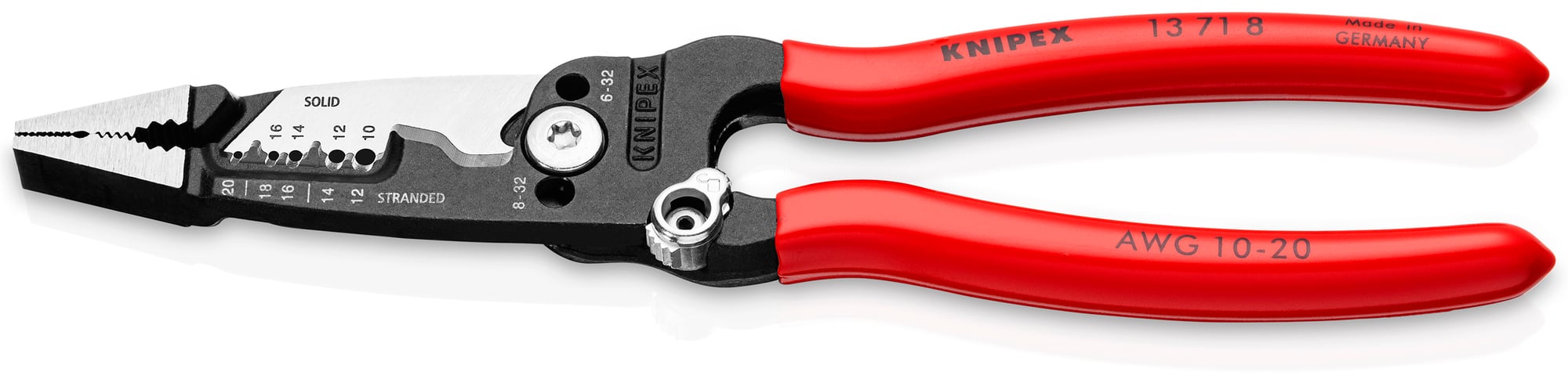 Forged Wire Stripper 10-20 AWG, 8 in., Non-Slip Plastic, Bulk