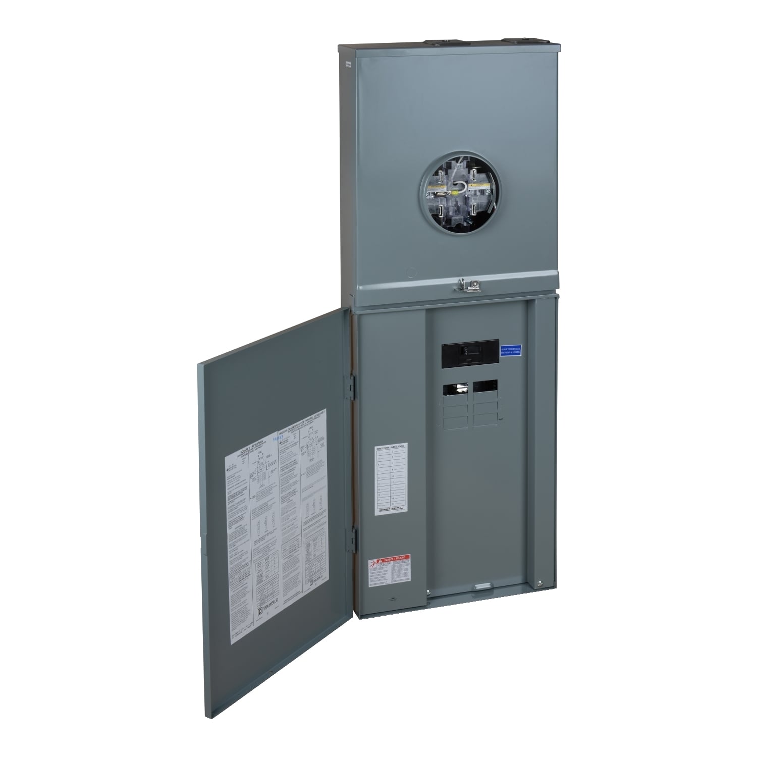 RC816F200SL Homeline Meter Main, CSED, 200 Amp, Ringless, Lever, OH, UG, Outdoor Surface, max 8 Spaces, 16 Circuits