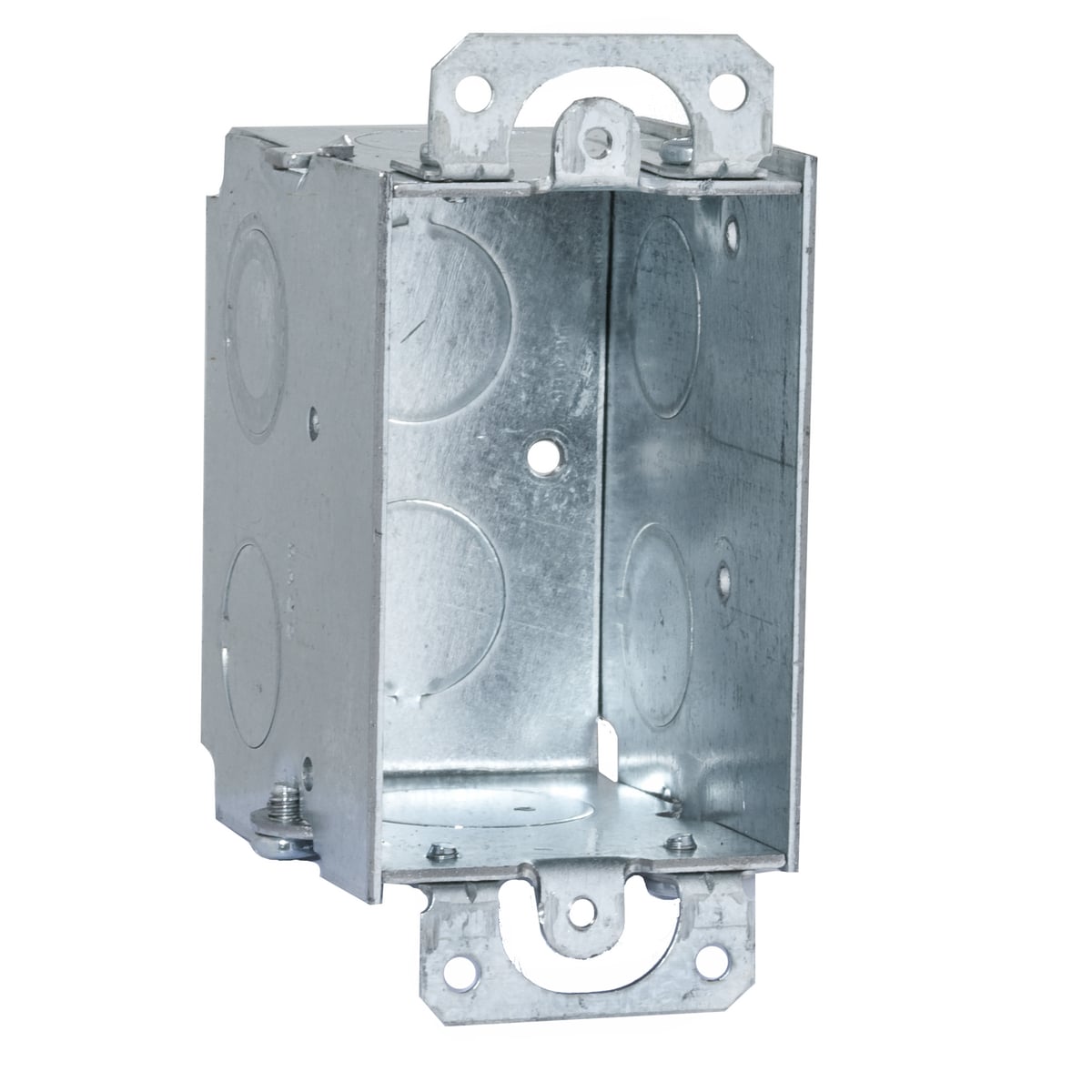 2-1/2 In. Deep Switch Boxes - Gangable with Conduit KO's, Ears1/2-3/4KO