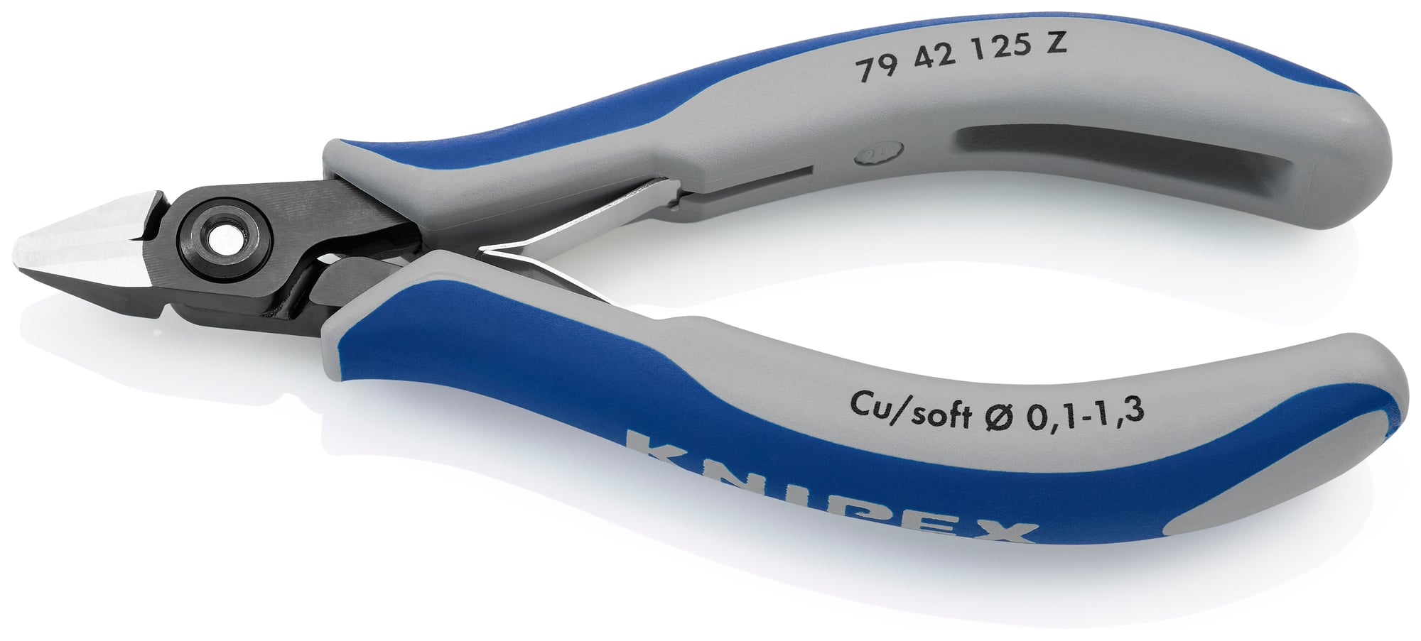 Electronics Diagonal Cutters, 5 in., Multi-Component, Polished, Ultra Flush Cut, Tapered, Up to 1/32 in. Medium Wire