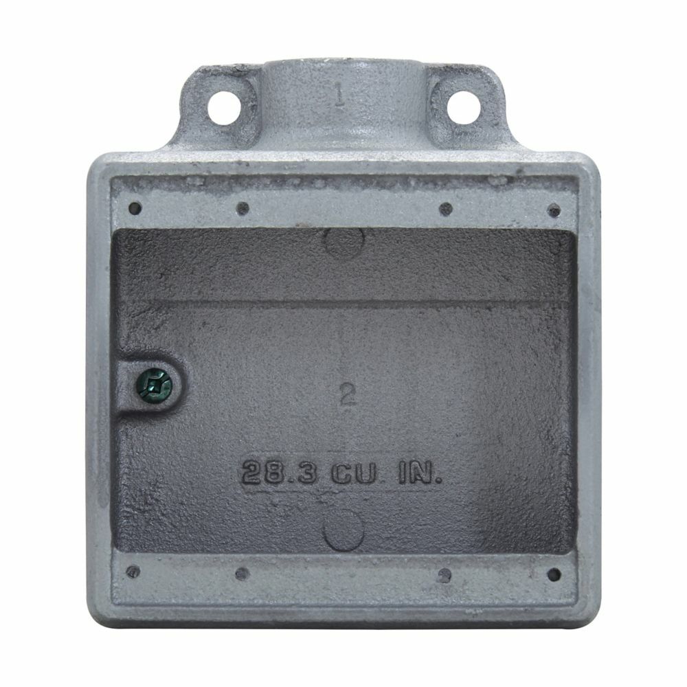 Eaton Crouse-Hinds series Condulet FS device box, Shallow, Feraloy iron alloy, Two-gang, 1"