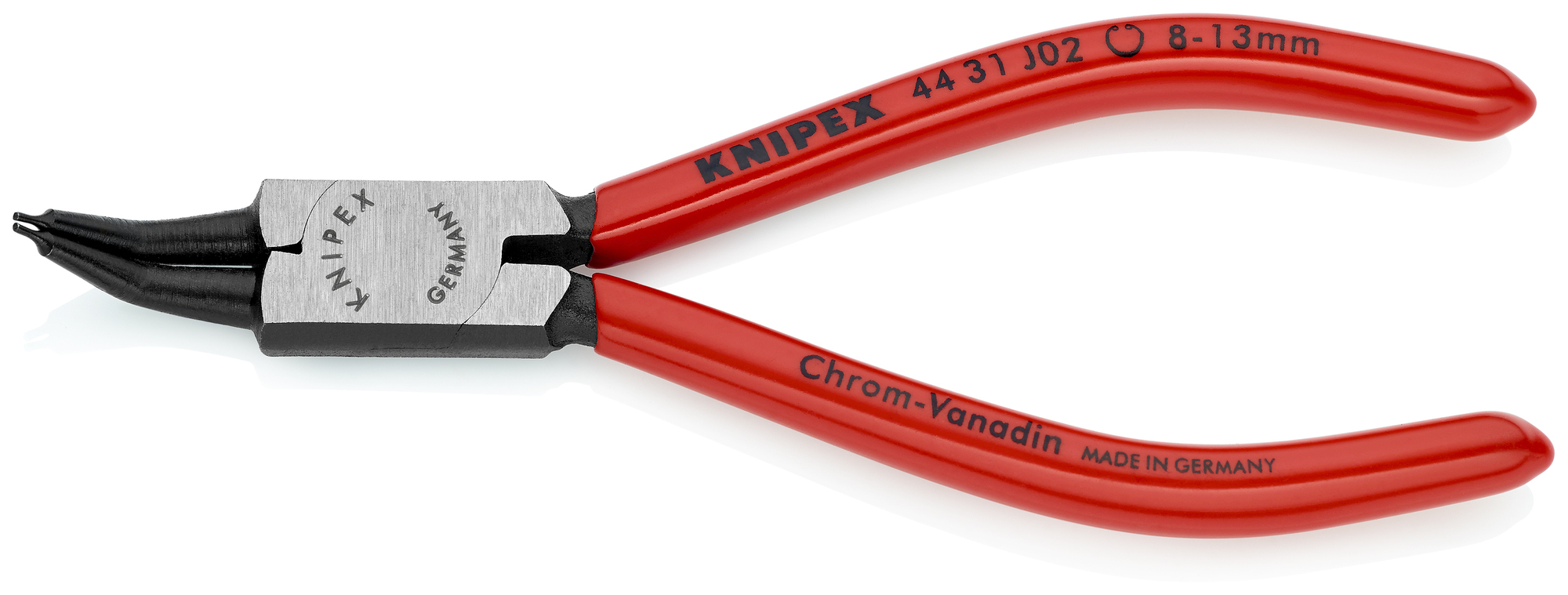 Internal 45° Angled Snap Ring Pliers-Forged Tips, 5 1/2 in., Plastic coating, 1/32 in. Tips