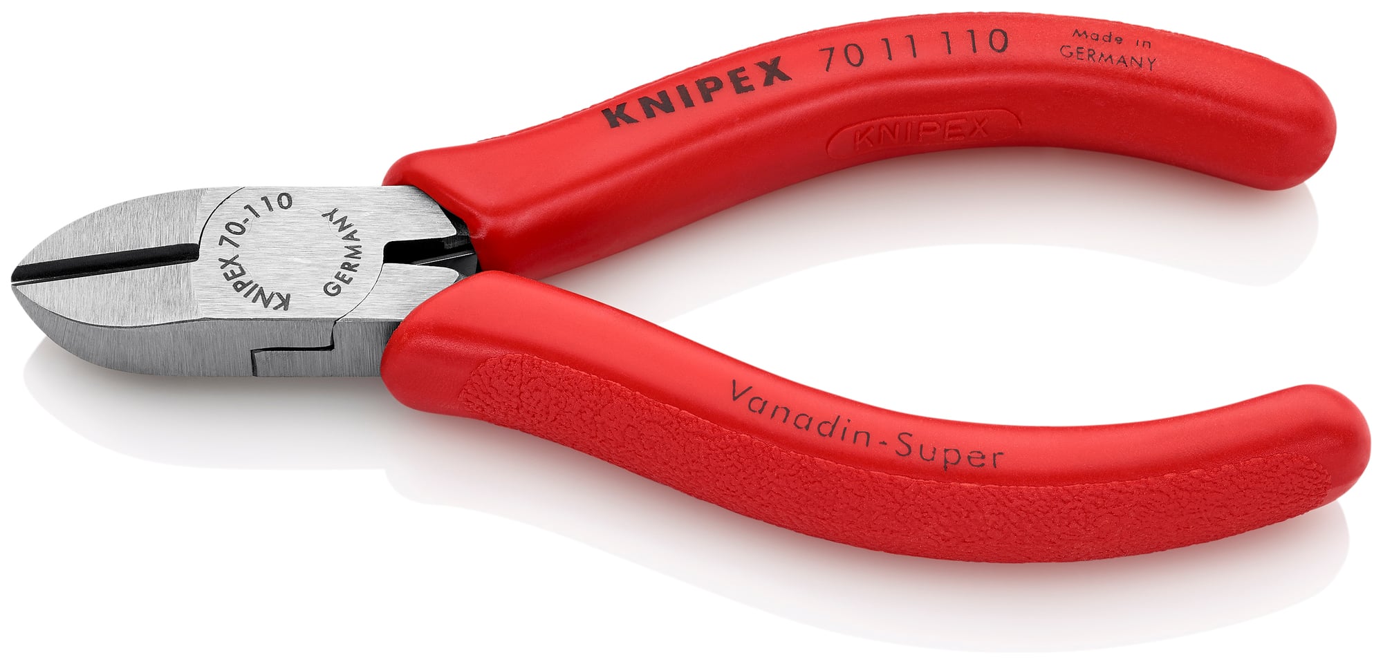 Diagonal Cutters, 4 1/4 in., Plastic Coating, Spring Loaded