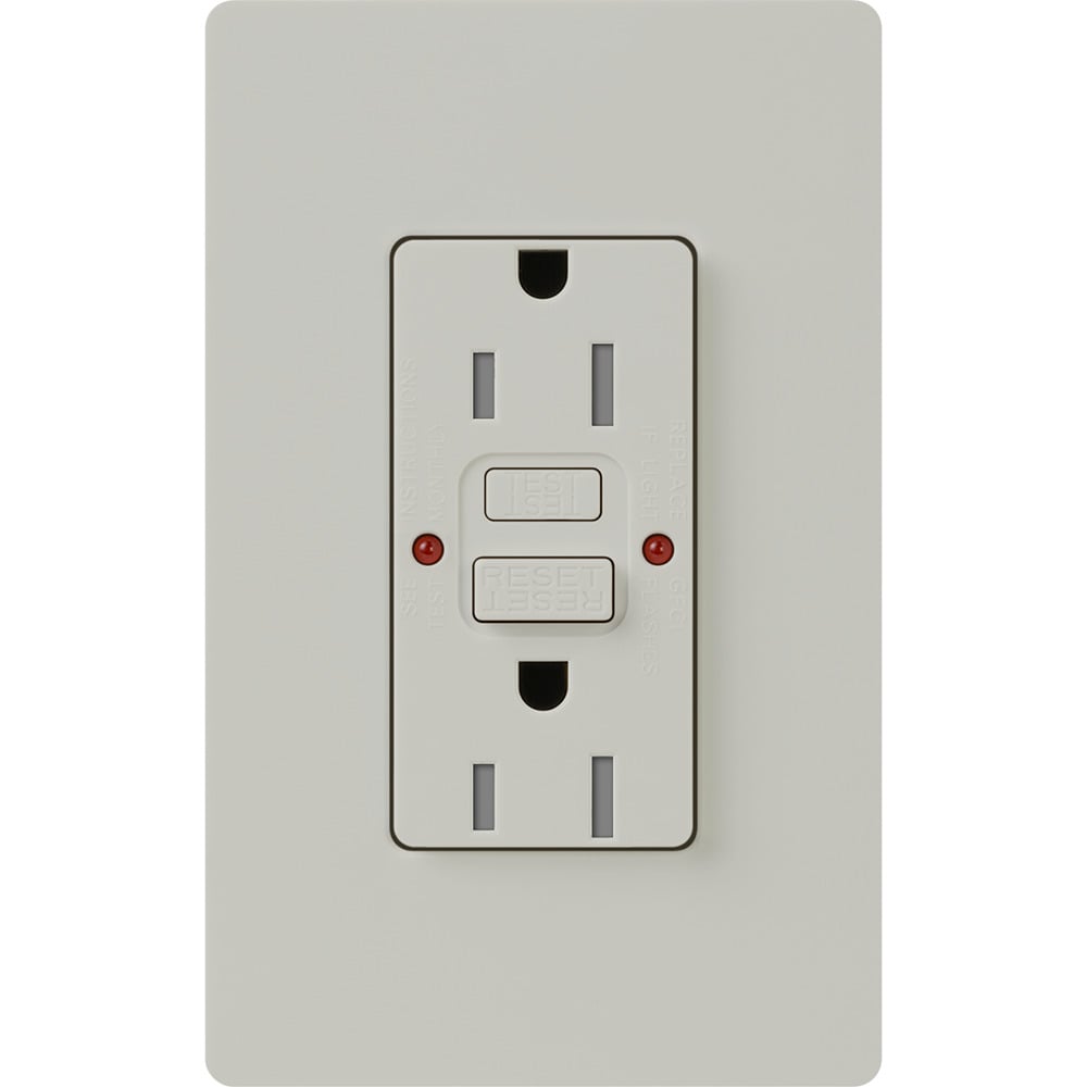 Tamper resistant, Self-testing GFCI receptacle, 15A in palladium
