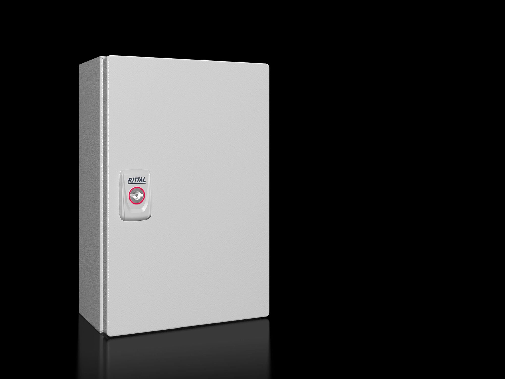 KX E-Box, WHD: 200x300x120 mm, carbon steel, with mounting plate, with door