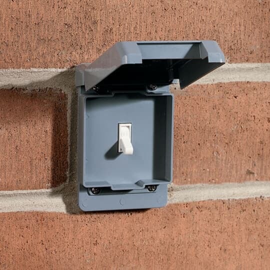 1-gang weatherproof Single Switch Box Cover - Gray