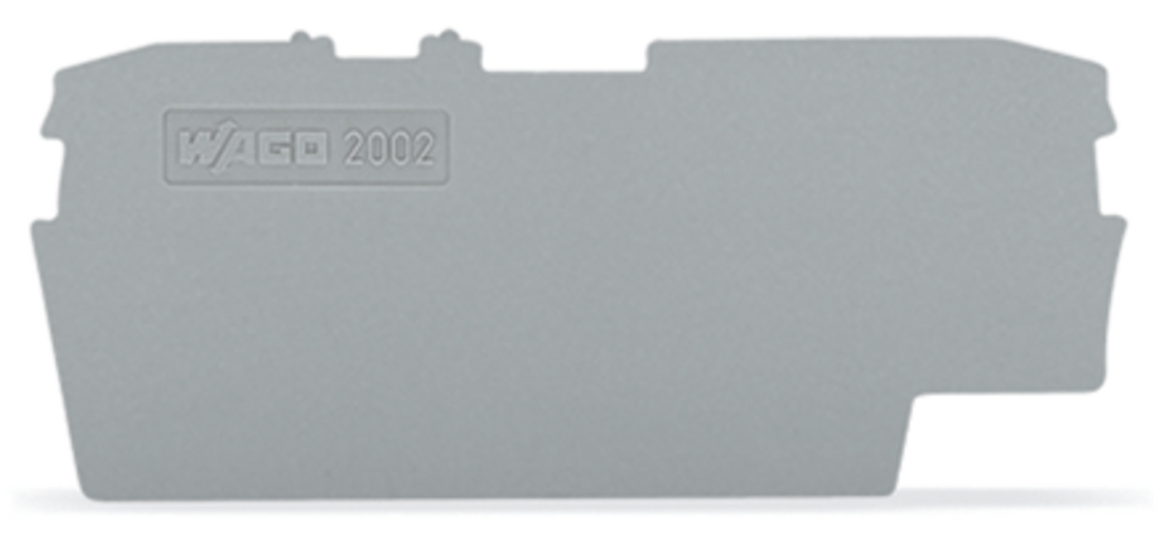End and intermediate plate; 1 mm thick; gray