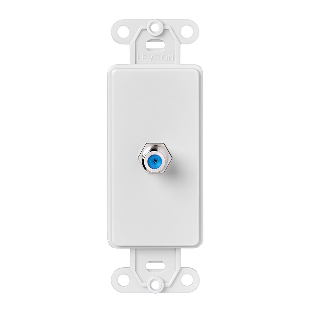 F connector, Decora Insert, White