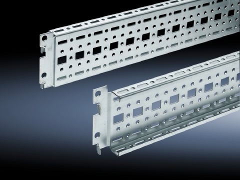 TS punched section with mounting flange, 17 x 73 mm, For the outer mounting level