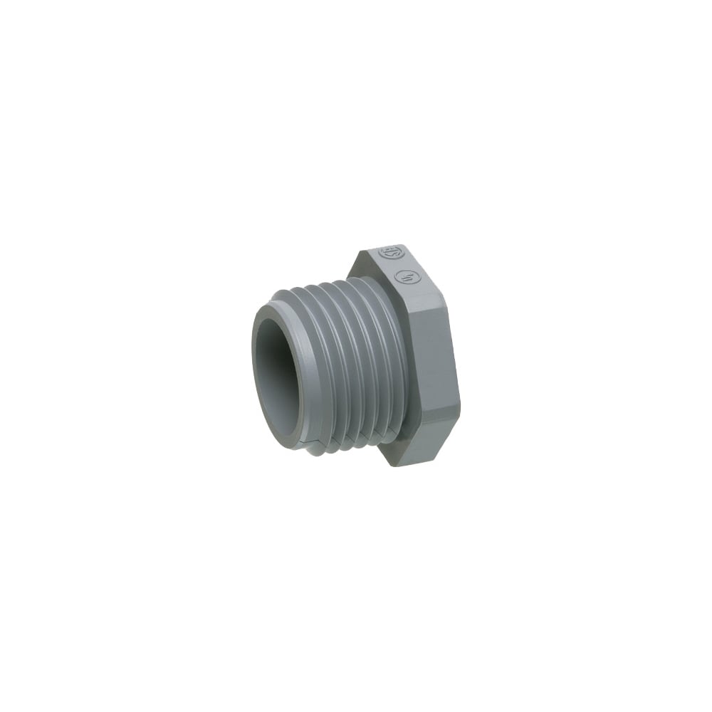 Non-metallic chase nipple in 3/4" trade size.