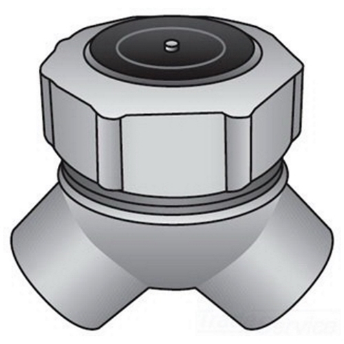 OZ-Gedney Type LBY 90 DEG Capped Conduit Short Elbow, Malleable Iron, Finish: Zinc Electroplated, Length: 2-3/32 IN, Trade Size: 1/2 IN, Connection: Tapered FNPT Hub, Third Party Certification: UL 34997, Hazardous Location: Class I, Division 1, 2,