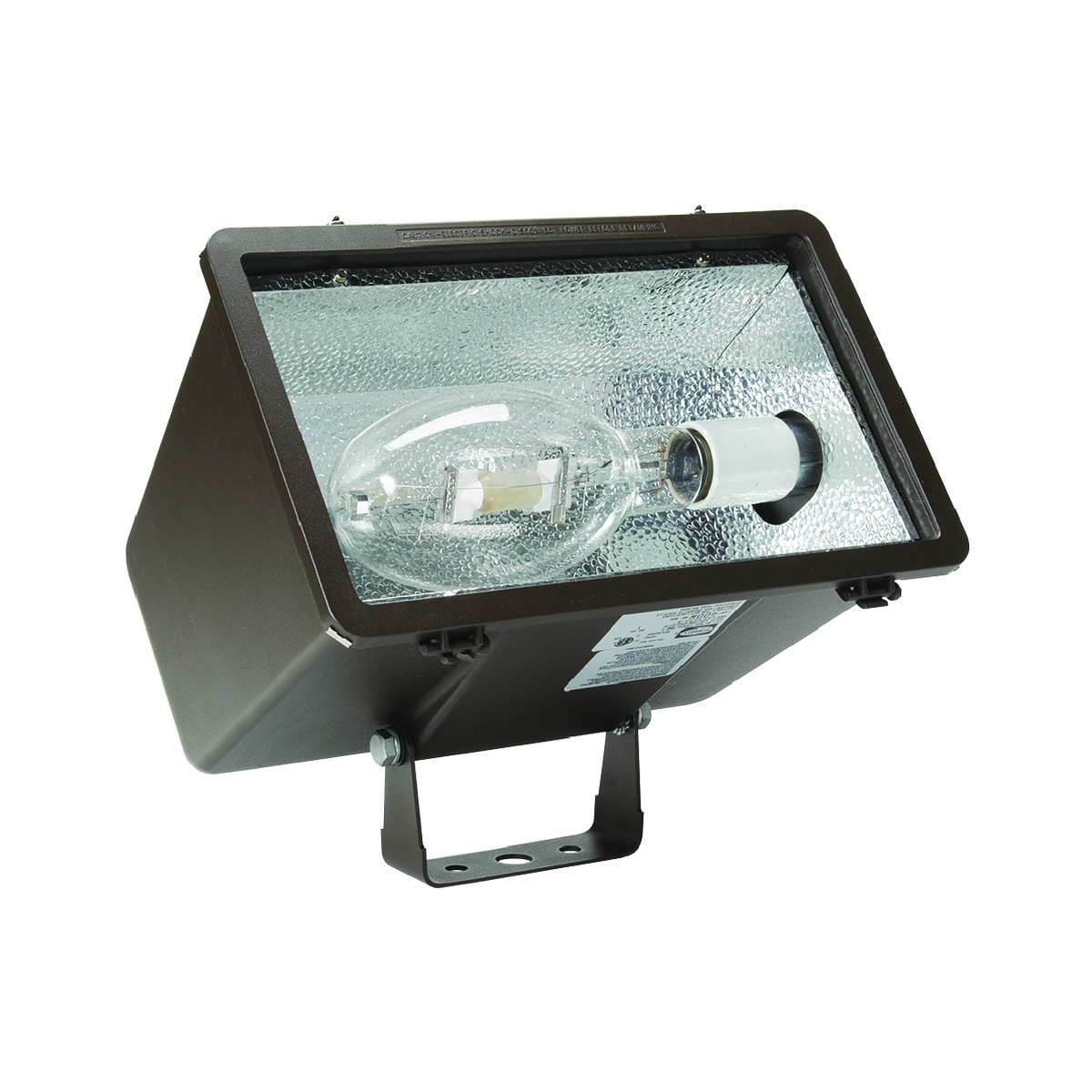 Miniliter V, Light Source: HID, Pulse Start Metal Halide, Lamp Included: Yes, Light Distribution: Wide, Mounting Type: Yoke Mount, Wattage: 250 W, Dark Bronze, Voltage Rating: 120/208/240/277.