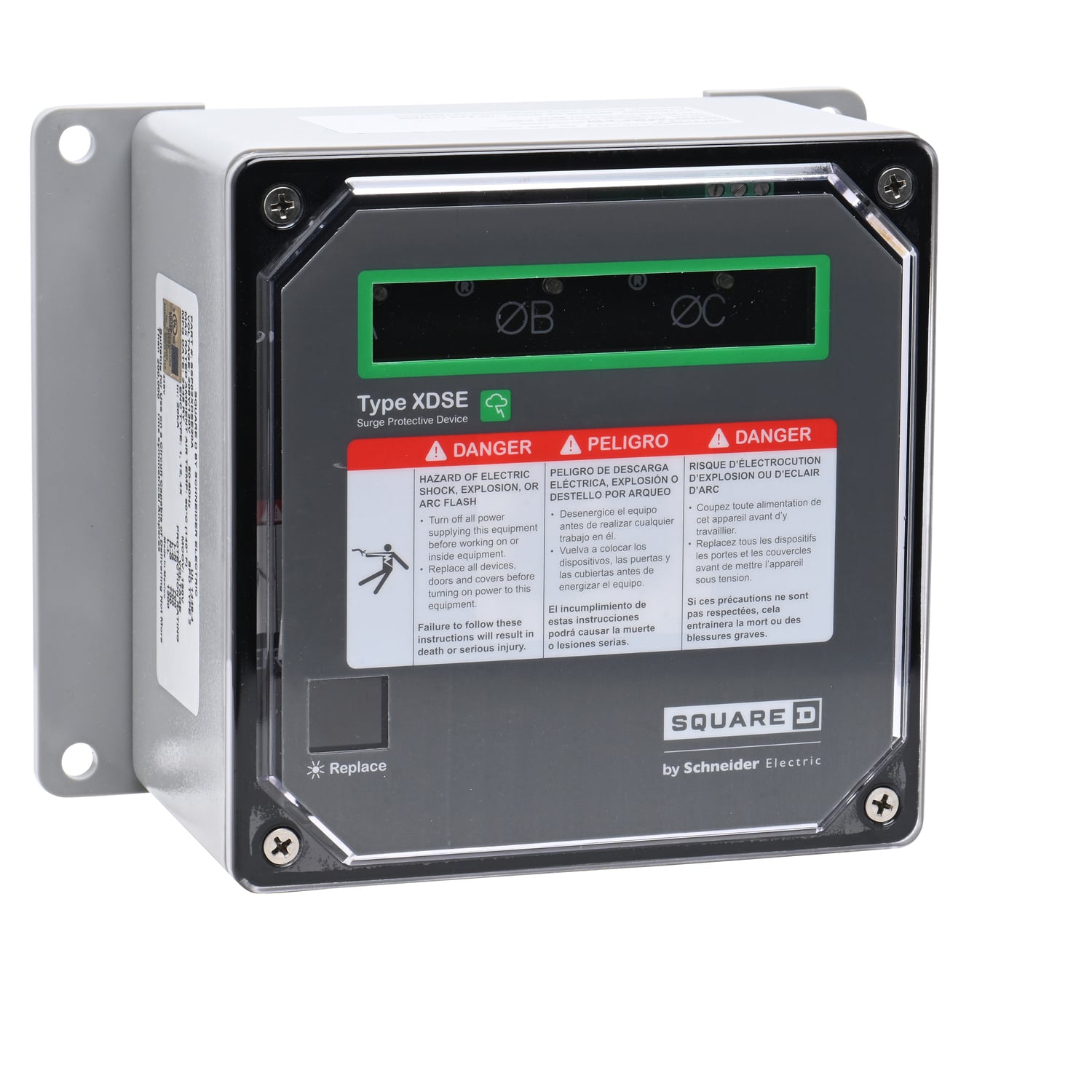 Surge protection device, XDSE, 200kA, 208Y/120 VAC, 3 phase, 4 wire, SPD type 2