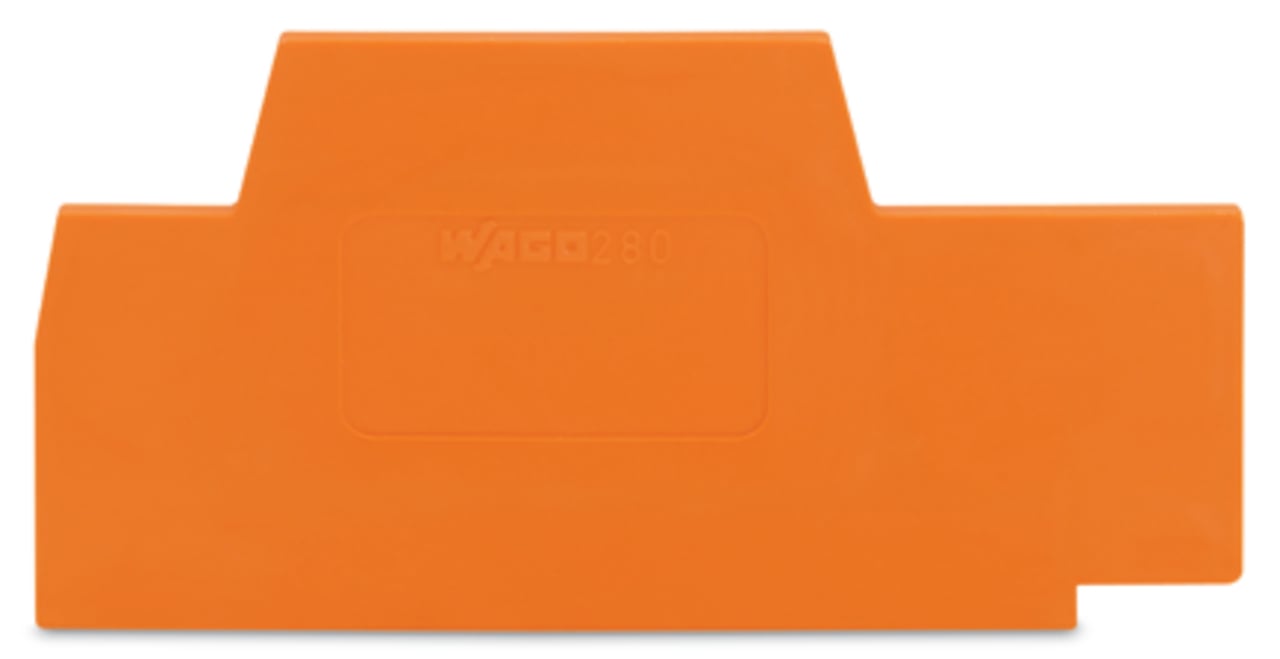 End and intermediate plate; 2.5 mm thick; orange