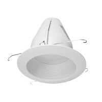 6 in. White Cone Baffle Trim, Fits 6 inch Housings