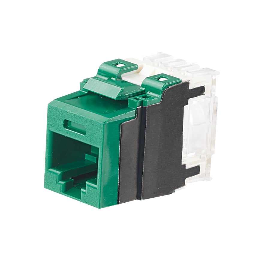 UTP RJ45 Cat 6A Keystone Punchdown Jack Module, GR