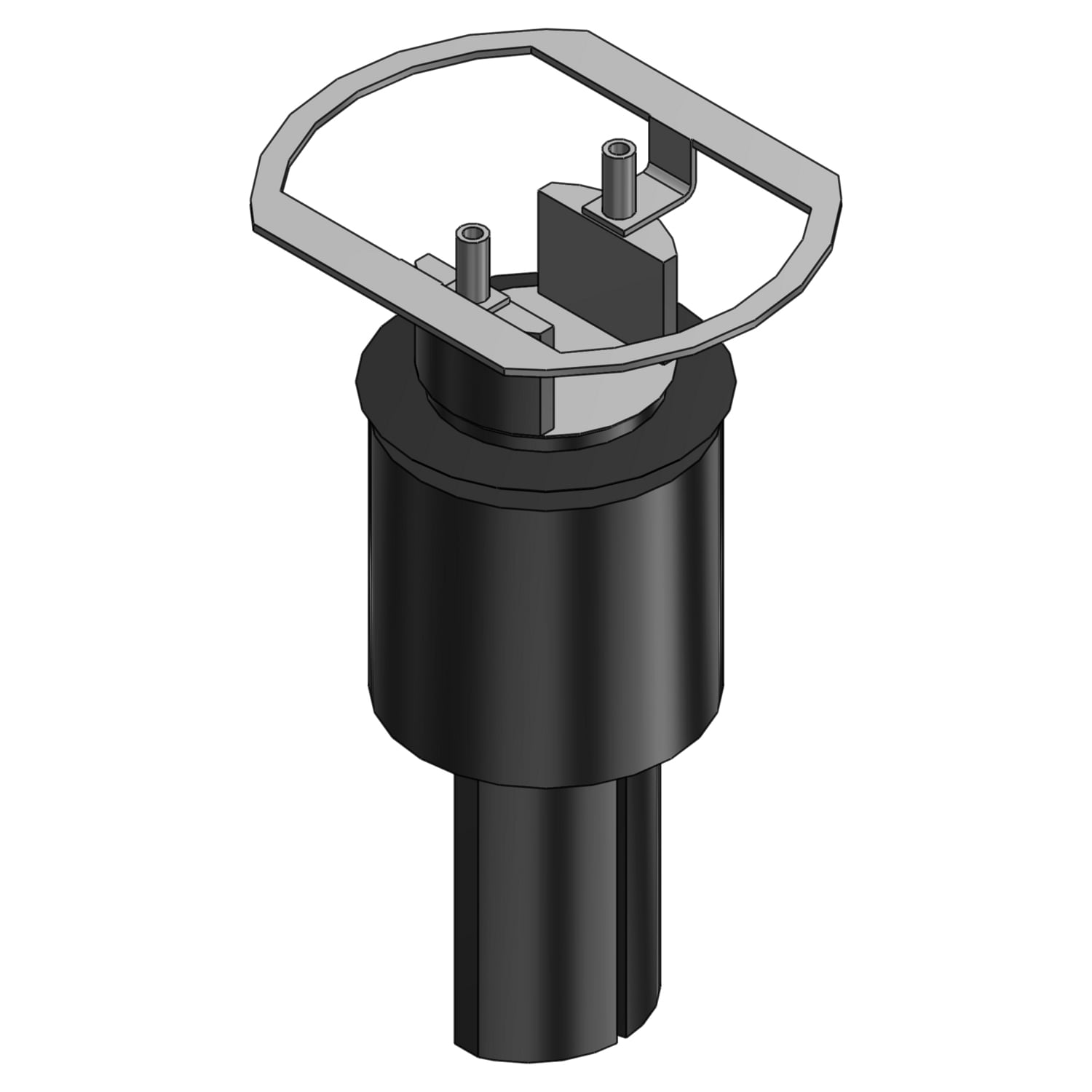 Poke-through base unit for low voltage only, no junction box.